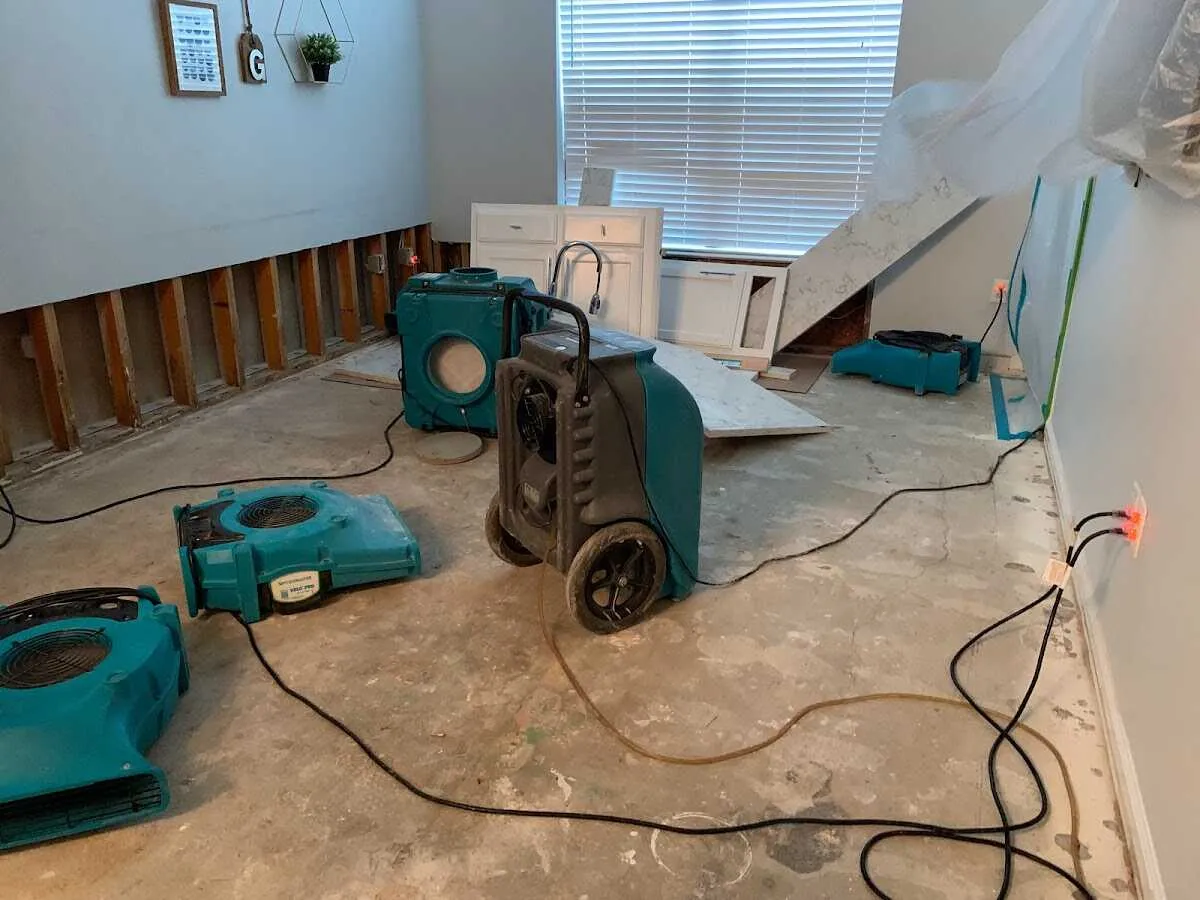 Dehumidifier in flood-cut room for Water Extraction & Removal in Shrewsbury